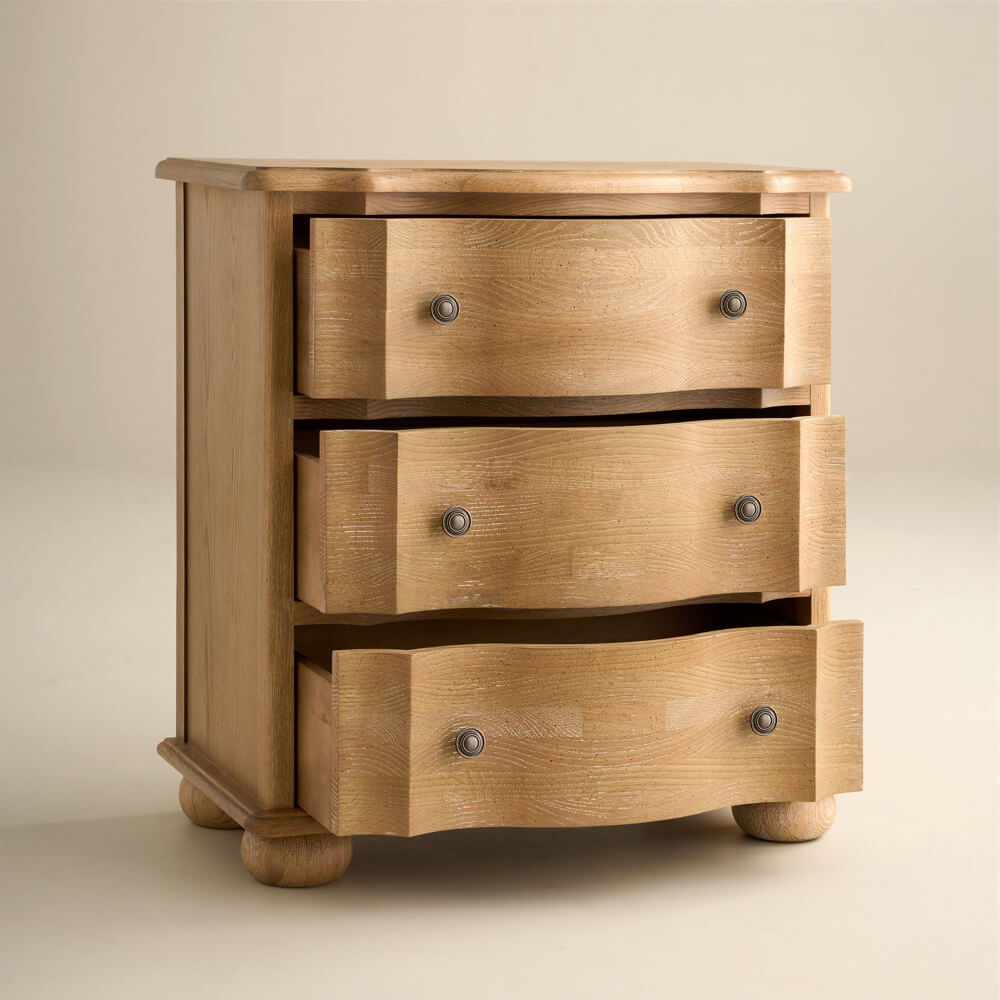 Aureum 3 Drawer Chest, Weathered Oak